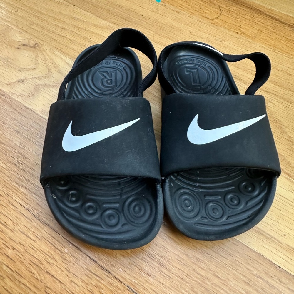 Kids Baby/Toddler Black Nike Kawa Slide Sandals - Toddler Size 8